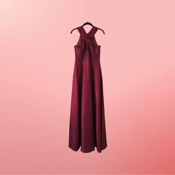 Halston Heritage | Dresses | Halston Heritage Cross Neck Twill Evening Gown In Cranberry Size 2 | Poshmark Halston Heritage | Dresses | Halston Heritage Cross Neck Twill Evening Gown In Cranberry Size 2 | Poshmark